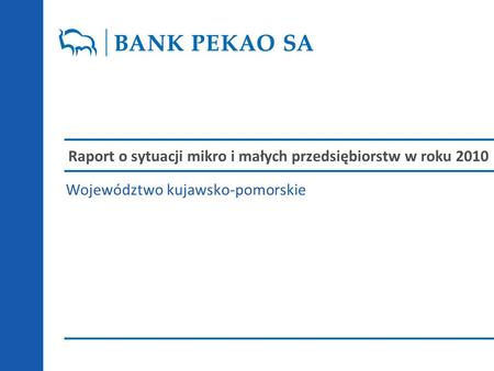 Raport o sytuacji mikro i małych przedsiębiorstw w roku 2010 Województwo kujawsko-pomorskie.