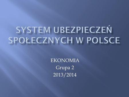 System ubezpieczeń społecznych w Polsce