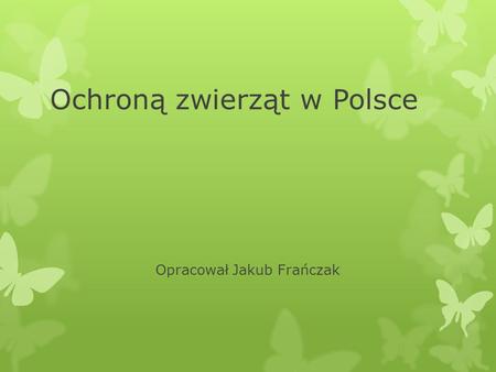 Ochroną zwierząt w Polsce