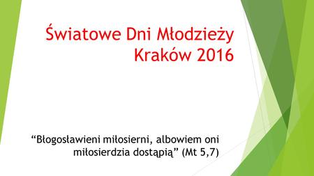 Światowe Dni Młodzieży Kraków 2016