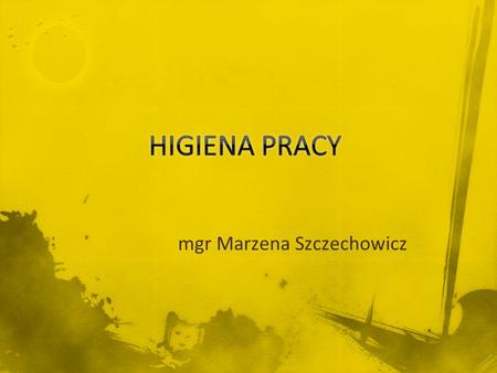mgr Marzena Szczechowicz