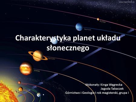 Charakterystyka planet układu słonecznego