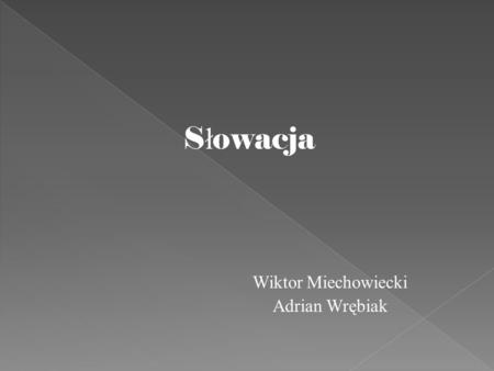 Słowacja Wiktor Miechowiecki Adrian Wrębiak.