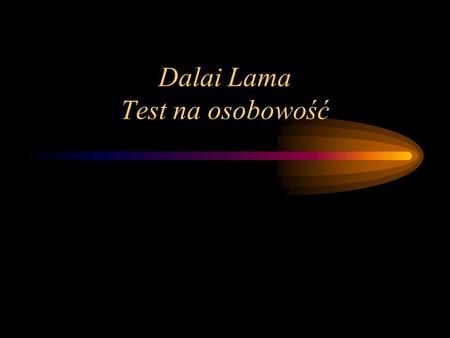 Dalai Lama Test na osobowość