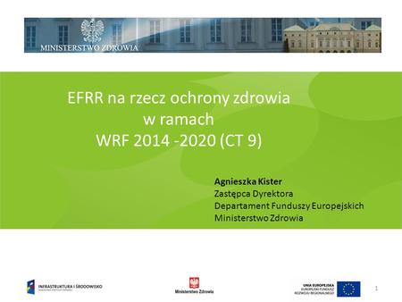 EFRR na rzecz ochrony zdrowia w ramach WRF (CT 9)