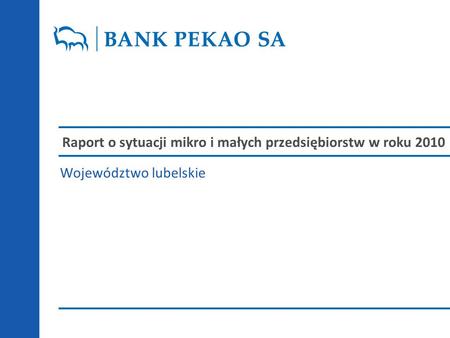 Raport o sytuacji mikro i małych przedsiębiorstw w roku 2010 Województwo lubelskie.