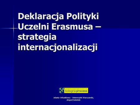 Deklaracja Polityki Uczelni Erasmusa – strategia internacjonalizacji
