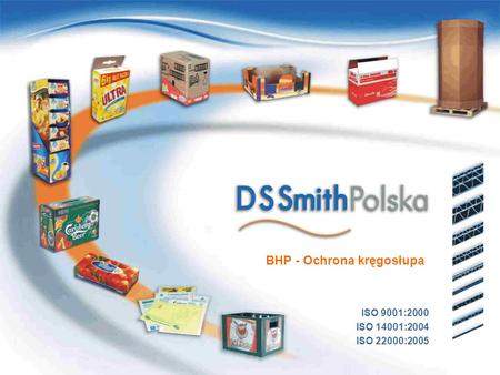 Www.dssmith-polska.com Różne opakowania, jeden dostawca ISO 9001:2000 ISO 14001:2004 ISO 22000:2005 BHP - Ochrona kręgosłupa ISO 9001:2000 ISO 14001:2004.