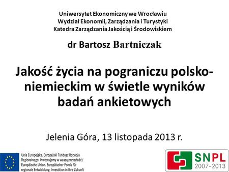 Jelenia Góra, 13 listopada 2013 r.