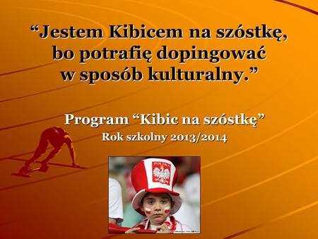 Program “Kibic na szóstkę” Rok szkolny 2013/2014