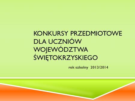 Konkursy przedmiotowe dla uczniów województwa świętokrzyskiego