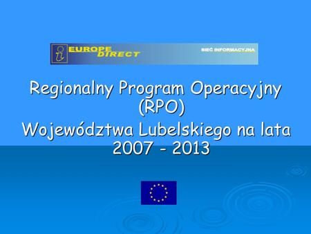 Regionalny Program Operacyjny (RPO)