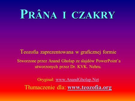 PRÂNA I CZAKRY Teozofia zaprezentowana w graficznej formie
