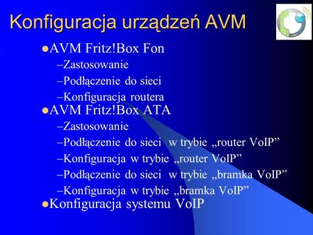 Konfiguracja urządzeń AVM