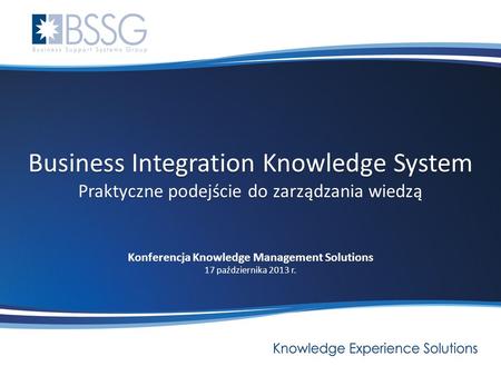 Business Integration Knowledge System
