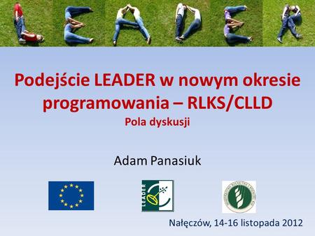 Podejście LEADER w nowym okresie programowania – RLKS/CLLD Pola dyskusji Nałęczów, 14-16 listopada 2012 Adam Panasiuk.