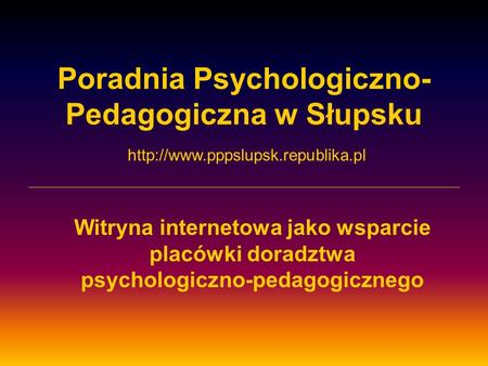 Poradnia Psychologiczno-Pedagogiczna w Słupsku