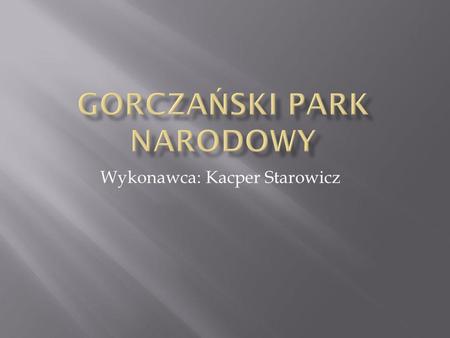 Gorczański park narodowy