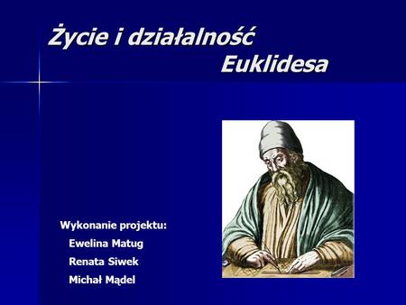 Życie i działalność Euklidesa
