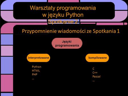 Warsztaty programowania w języku Python