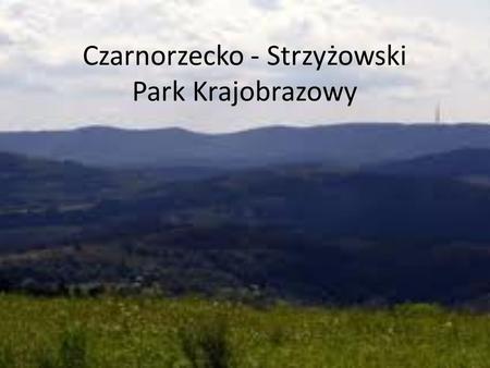 Czarnorzecko - Strzyżowski Park Krajobrazowy