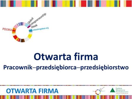 OTWARTA FIRMA Otwarta firma  Pracownik  przedsiębiorca  przedsiębiorstwo.