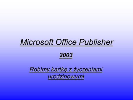Microsoft Office Publisher