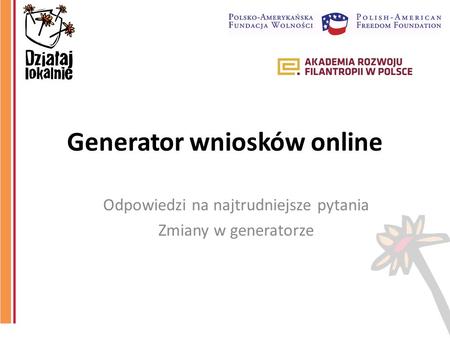 Generator wniosków online