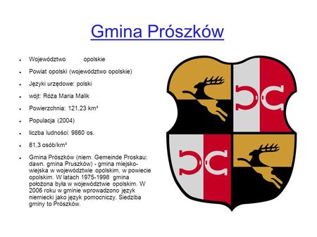 Gmina Prószków Województwo opolskie