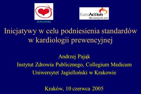 Inicjatywy w celu podniesienia standardów w kardiologii prewencyjnej