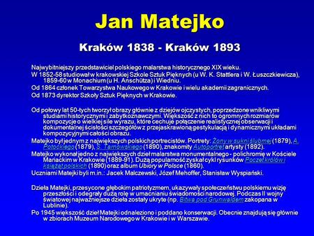 Jan Matejko Kraków Kraków 1893