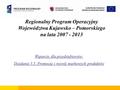 Regionalny Program Operacyjny Województwa Kujawsko – Pomorskiego na lata 2007 - 2013 Wsparcie dla przedsiębiorstw: Działanie 5.5. Promocja i rozwój markowych.