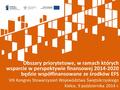 VIII Kongres Stowarzyszeń Województwa Świętokrzyskiego Kielce, 9 października 2014 r. Obszary priorytetowe, w ramach których wsparcie w perspektywie finansowej.