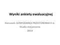 Wyniki ankiety ewaluacyjnej Kierunek: GOSPODARKA PRZESTZRENNA II st. Studia stacjonarne 2014.