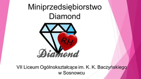 Miniprzedsiębiorstwo Diamond VII Liceum Ogólnokształcące im. K. K. Baczyńskiego w Sosnowcu.