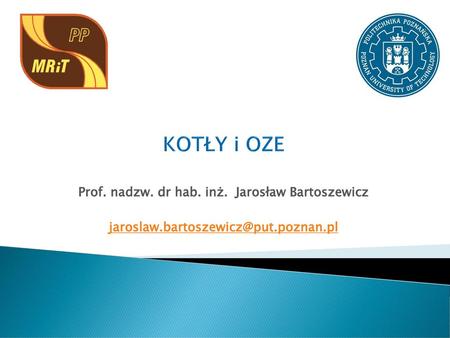 Prof. nadzw. dr hab. inż. Jarosław Bartoszewicz