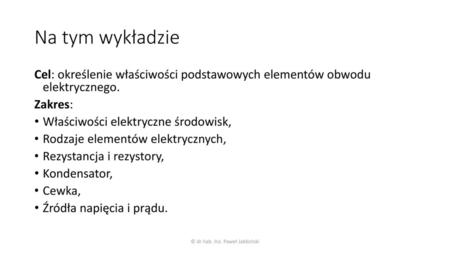 © dr hab. Inż. Paweł Jabłoński