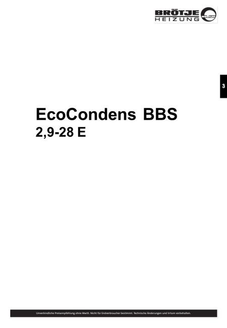 EcoCondens BBS 2,9-28 E.
