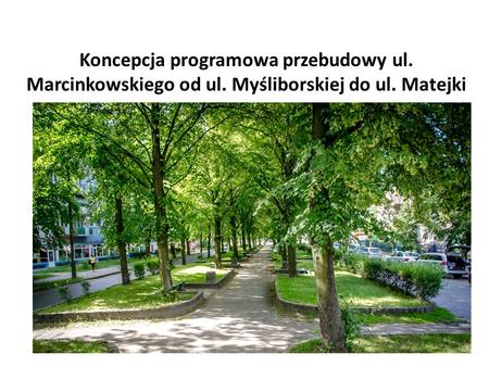 Koncepcja programowa przebudowy ul. Marcinkowskiego od ul