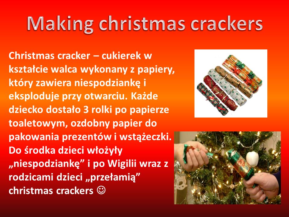 Making christmas crackers