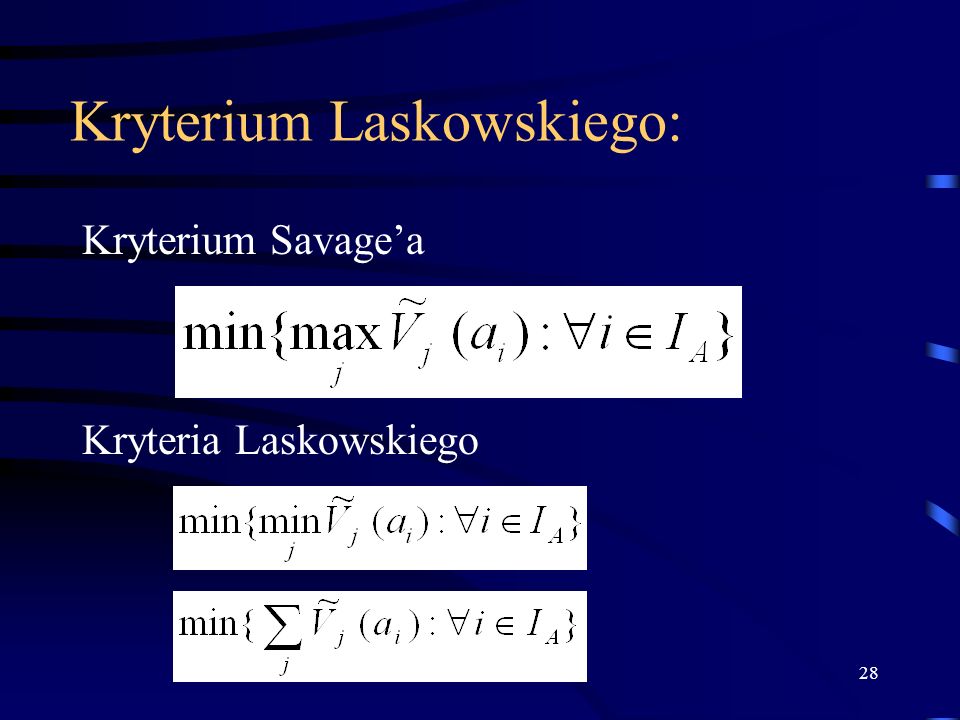 Kryterium Laskowskiego: