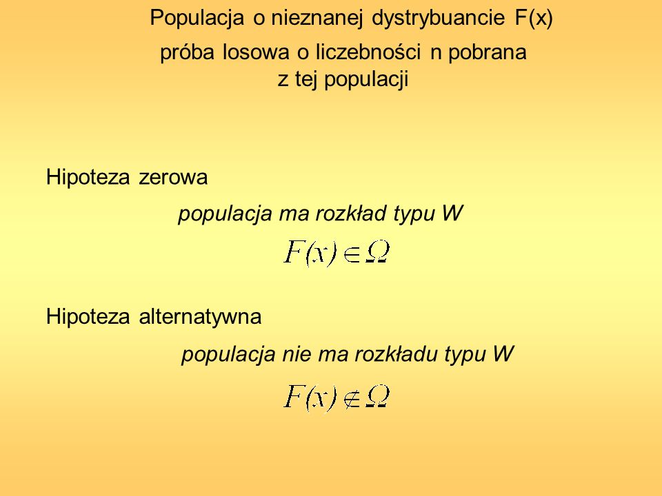 Populacja o nieznanej dystrybuancie F(x)