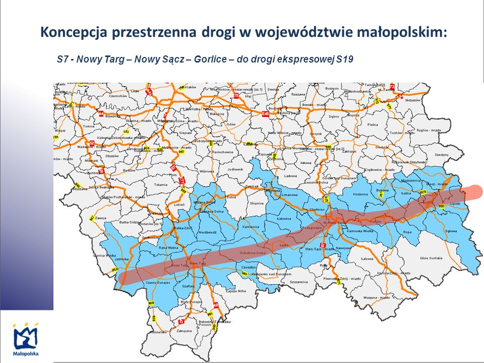 Koncepcja przestrzenna drogi w województwie małopolskim: