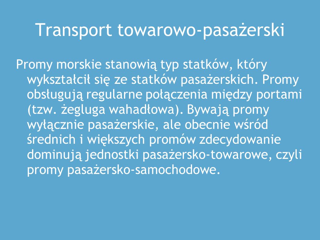 Transport towarowo-pasażerski