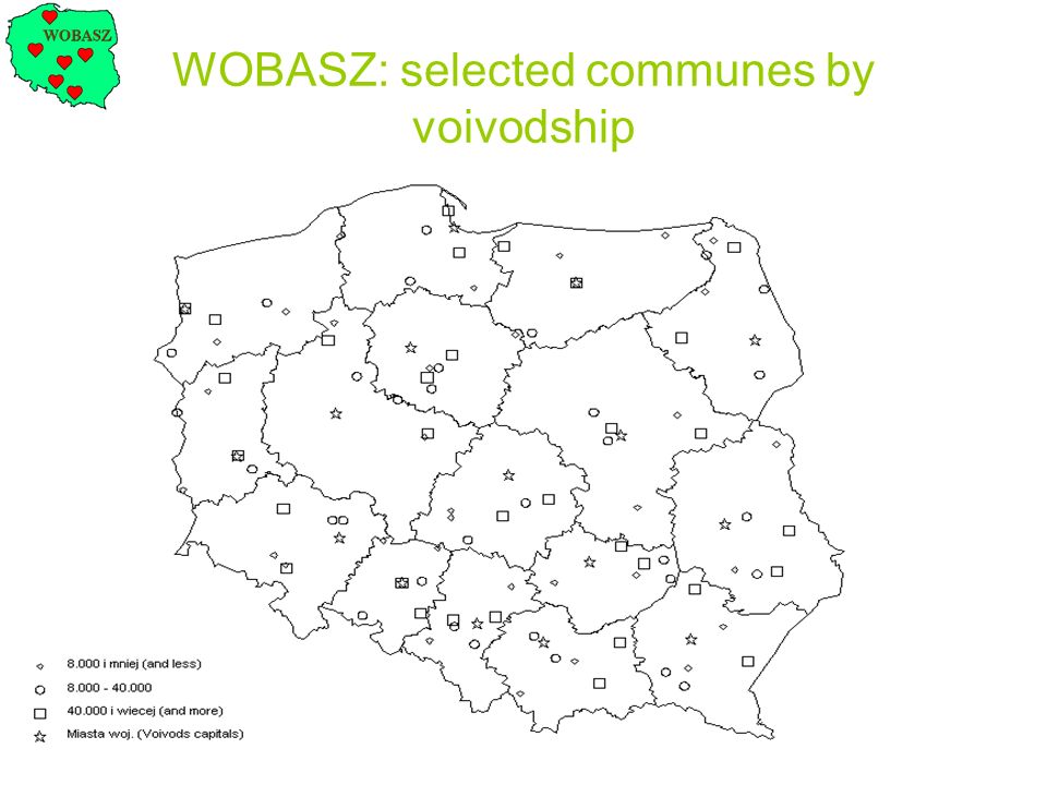 WOBASZ: selected communes by voivodship