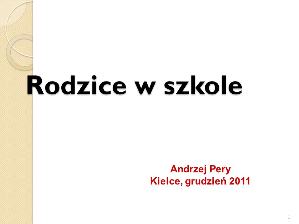 Rodzice w szkole Andrzej Pery Kielce, grudzień 2011