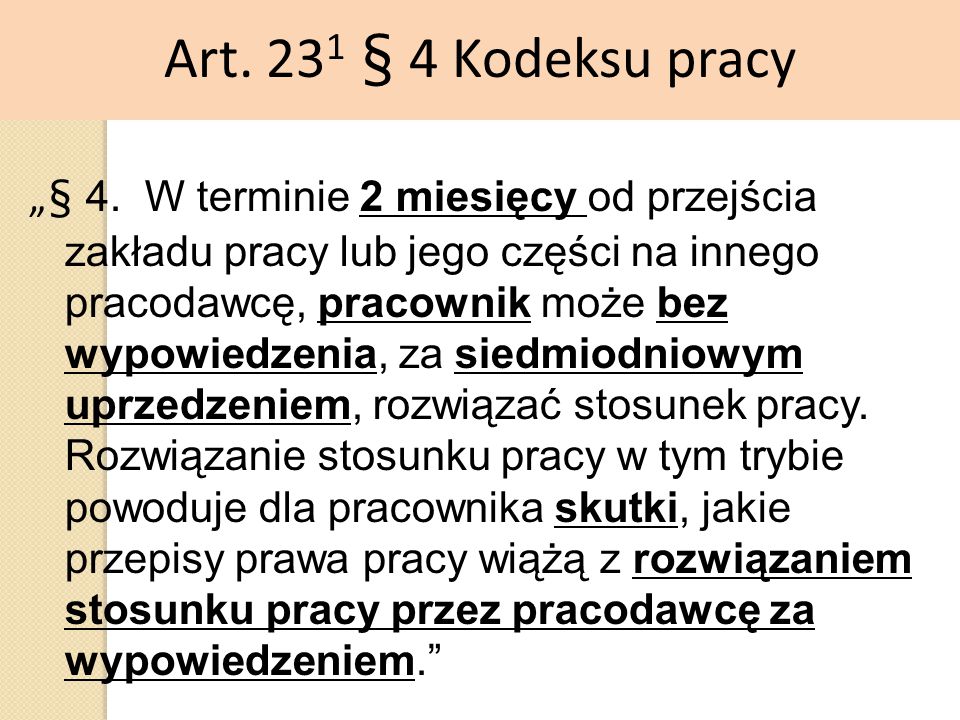 Art. 231 § 4 Kodeksu pracy