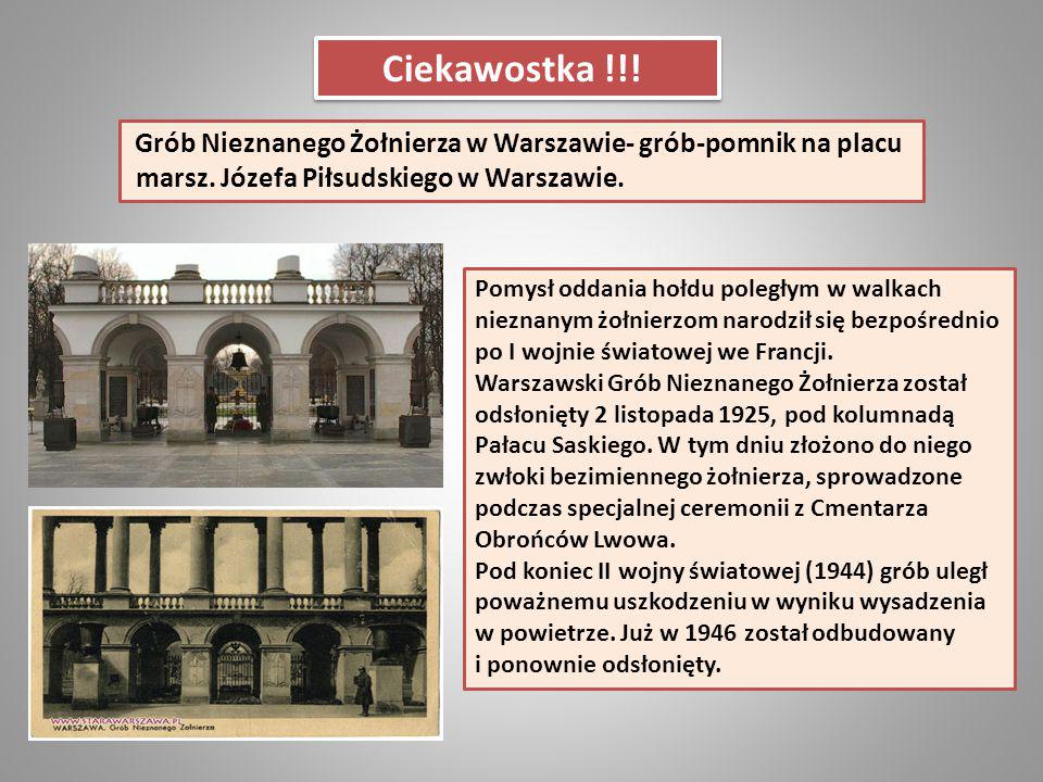Ciekawostka !!! marsz. Józefa Piłsudskiego w Warszawie.