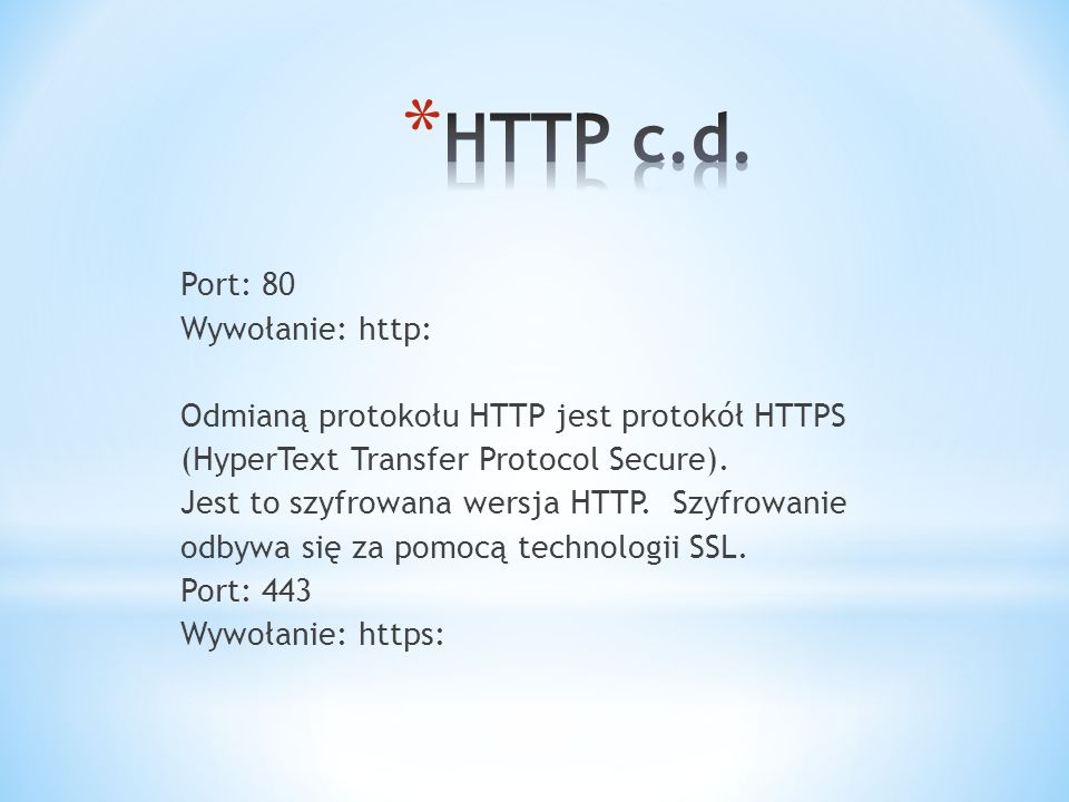 HTTP c.d.