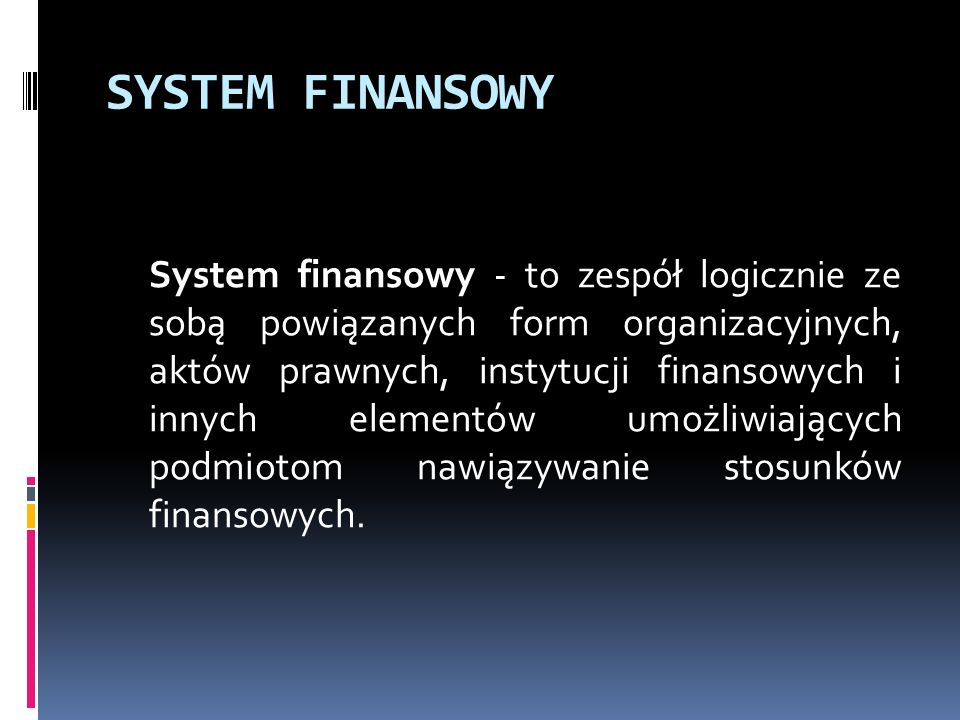 SYSTEM FINANSOWY